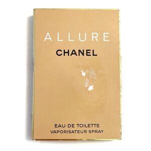 Vintage CHANEL Paris Allure Eau de Toilette Mini Spray Vial Perfume Gold 4 mL